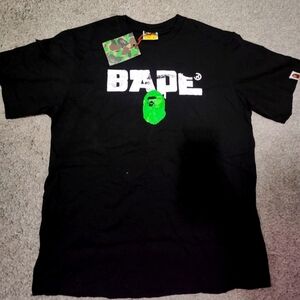Bape Black and Green Short Sleeve Tee